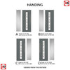 Uracco 1 Urban Style Composite Front Door Set with Single Side Screen - Central Tahoe Black Glass - Shown in Mouse Grey