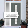 Uracco 1 Urban Style Composite Front Door Set with Single Side Screen - Central Tahoe Black Glass - Shown in Mouse Grey