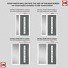 Uracco 1 Urban Style Composite Front Door Set with Single Side Screen - Central Tahoe Black Glass - Shown in Mouse Grey