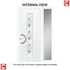 Uracco 1 Urban Style Composite Front Door Set with Single Side Screen - Central Tahoe Green Glass - Shown in Green