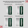 Uracco 1 Urban Style Composite Front Door Set with Single Side Screen - Central Tahoe Green Glass - Shown in Green