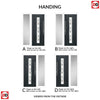 Uracco 1 Urban Style Composite Front Door Set with Single Side Screen - Central Tahoe Red Glass - Shown in Anthracite Grey