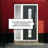 Uracco 1 Urban Style Composite Front Door Set with Single Side Screen - Central Tahoe Red Glass - Shown in Anthracite Grey