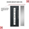 Uracco 1 Urban Style Composite Front Door Set with Single Side Screen - Central Tahoe Red Glass - Shown in Anthracite Grey