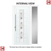 Uracco 1 Urban Style Composite Front Door Set with Single Side Screen - Central Tahoe Red Glass - Shown in Anthracite Grey