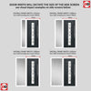 Uracco 1 Urban Style Composite Front Door Set with Single Side Screen - Central Tahoe Red Glass - Shown in Anthracite Grey