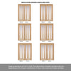 ThruEasi Room Divider - Utah 3 Pane Oak Frosted Glass Unfinished Door with Single Side