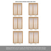 ThruEasi Room Divider - Utah 3 Pane Oak Frosted Glass Prefinished Door with Single Side