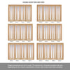 ThruEasi Room Divider - Utah 3 Pane Oak Frosted Glass Unfinished Double Doors with Double Sides