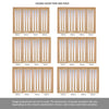 ThruEasi Room Divider - Utah 3 Pane Oak Frosted Glass Prefinished Double Doors with Double Sides