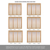 ThruEasi Room Divider - Utah 3 Pane Oak Frosted Glass Unfinished Double Doors with Single Side