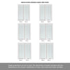 ThruEasi Room Divider - Utah 3 Pane Clear Glass White Primed Door with Single Side