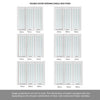 Room Divider - Utah 3 Pane Clear Glass White Primed Double Doors with Single Side