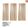 Minimalist Wardrobe Door & Frame Kit - Four Utah Oak Doors - Frosted Glass - Prefinished 