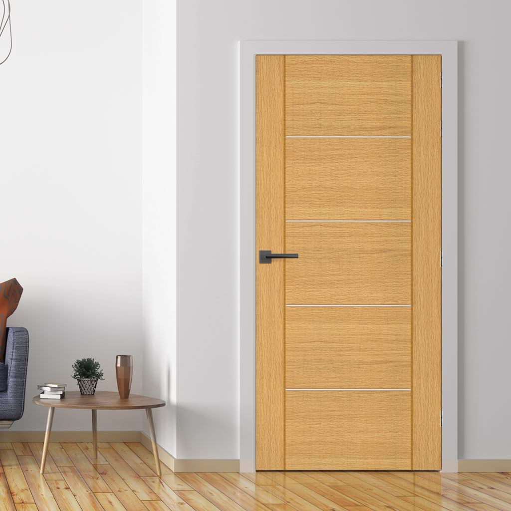 Valencia Flush Oak Internal Door Prefinished