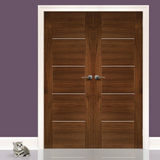 Image: Valencia Walnut Door Pair - Prefinished