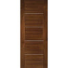 Double Sliding Door & Wall Track - Valencia Prefinished Walnut Door