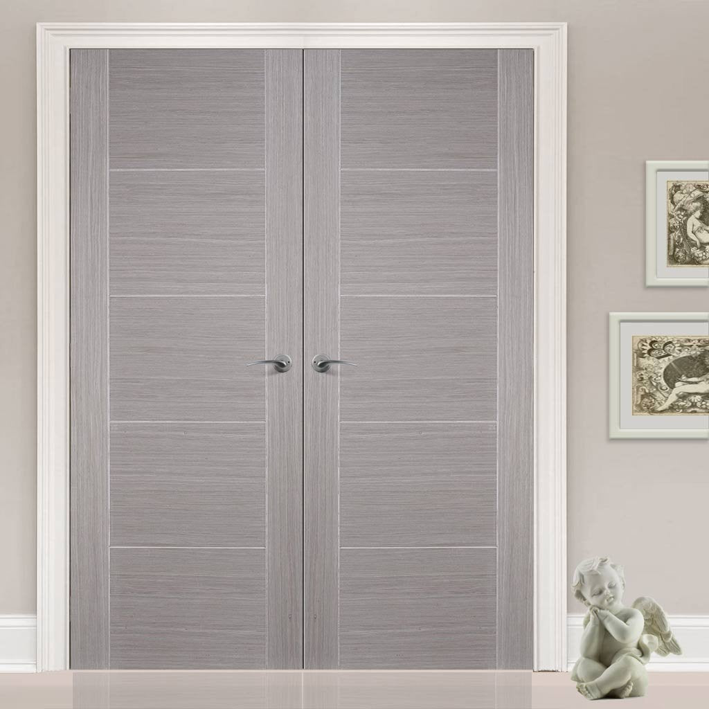 Bespoke Light Grey Vancouver Door Pair - Prefinished