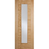 vancouver long light oak door clear glass prefinis