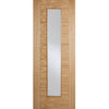 LPD Joinery Vancouver Long Light Oak Door Pair - Clear Glass - 1/2 Hour Fire Rated - Prefinished