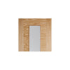 LPD Joinery Vancouver Long Light Oak Door Pair - Clear Glass - 1/2 Hour Fire Rated - Prefinished