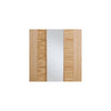 LPD Joinery Vancouver Long Light Oak Door Pair - Clear Glass - 1/2 Hour Fire Rated - Prefinished