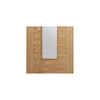 Vancouver Long Light Oak Fire Door - Clear Glass - 1/2 Hour Fire Rated - Prefinished