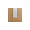 Vancouver Long Light Oak Fire Door - Clear Glass - 1/2 Hour Fire Rated - Prefinished