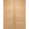 Vancouver Oak 5 Panel Flush Door Pair - Prefinished