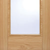 Vancouver Oak 1 Pane Fire Door - Clear Glass - 1/2 Hour Fire Rated - Prefinished