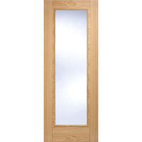 Bespoke Vancouver Oak 1L Door Pair - Clear Glass - Prefinished