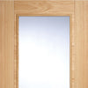 LPD Joinery Bespoke Fire Door Pair, Vancouver Oak 1L Pair - 1/2 Hour Fire Rated - Clear Glass - Prefinished