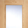 Vancouver Oak 1 Pane Fire Door - Clear Glass - 1/2 Hour Fire Rated - Prefinished