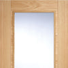 LPD Joinery Bespoke Fire Door, Vancouver Oak 1L - 1/2 Hour Fire Rated - Clear Glass - Prefinished