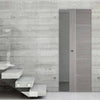 Bespoke Light Grey Vancouver Single Frameless Pocket Door - Prefinished