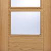 LPD Joinery Bespoke Fire Door, Vancouver Oak 4L - 1/2 Hour Fire Rated - Clear Glass - Prefinished