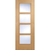 Bespoke Vancouver Oak 4L Door Pair - Clear Glass - Prefinished
