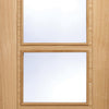 LPD Joinery Bespoke Fire Door, Vancouver Oak 4L - 1/2 Hour Fire Rated - Clear Glass - Prefinished