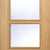 LPD Joinery Bespoke Fire Door, Vancouver Oak 4L - 1/2 Hour Fire Rated - Clear Glass - Prefinished