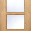 LPD Joinery Bespoke Fire Door Pair, Vancouver Oak 4L Pair - 1/2 Hour Fire Rated - Clear Glass - Prefinished