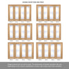 Room Divider - Vancouver 1 Pane Oak Clear Glass Prefinished Double Doors with Double Sides