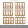 Room Divider - Vancouver 4 Pane Oak Clear Glass Prefinished Double Doors with Double Sides