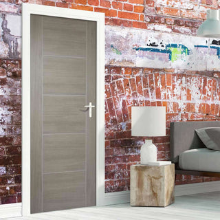 Image: Laminate Vancouver Light Grey Fire Door - 1/2 Hour Fire Rated - Prefinished