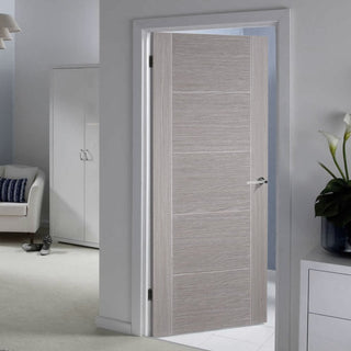 Image: Modern flush grey colour interior door