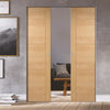 Bespoke Vancouver Oak 5P Style Flush Double Frameless Pocket Door - Prefinished