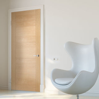 Image: Bespoke Vancouver Oak 5P Style Flush Door - Prefinished