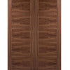 Vancouver Walnut 5 Panel Flush Door Pair - Prefinished