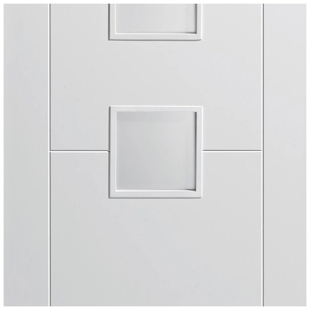Vancouver Flush Door - Frosted Glass - White Primed