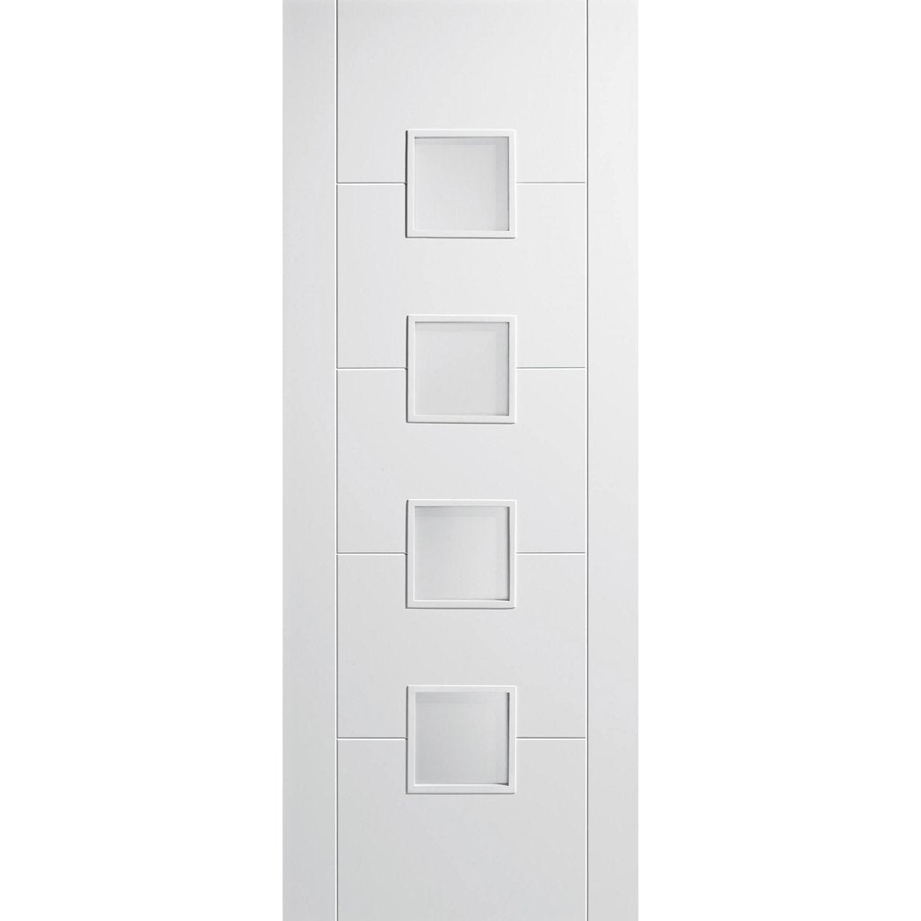 Vancouver Flush Door - Frosted Glass - White Primed