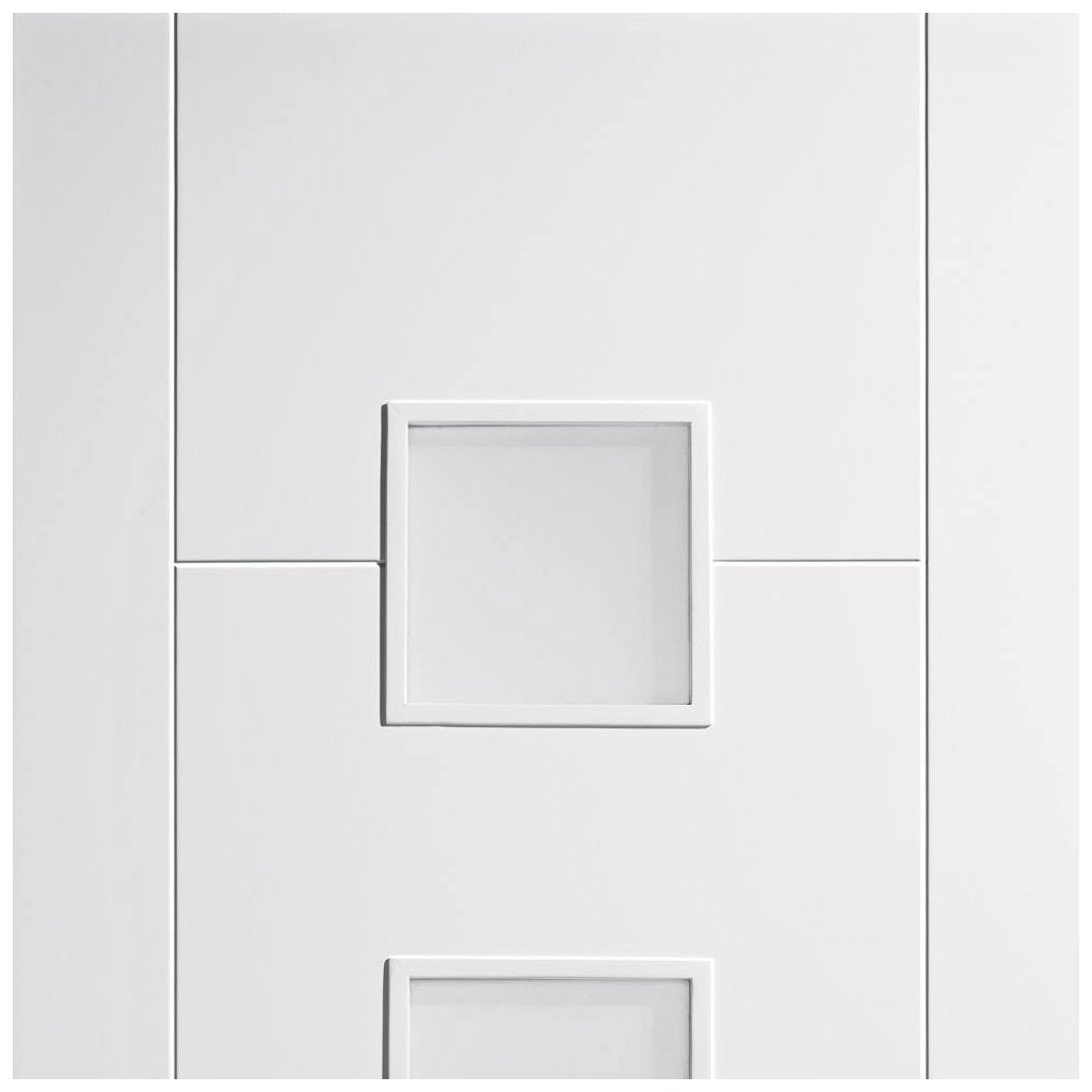 Vancouver Flush Door - Frosted Glass - White Primed
